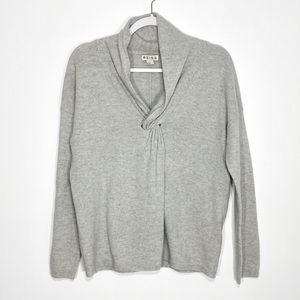 Reiss • Gray Lemaire Knot Front Wool Sweater